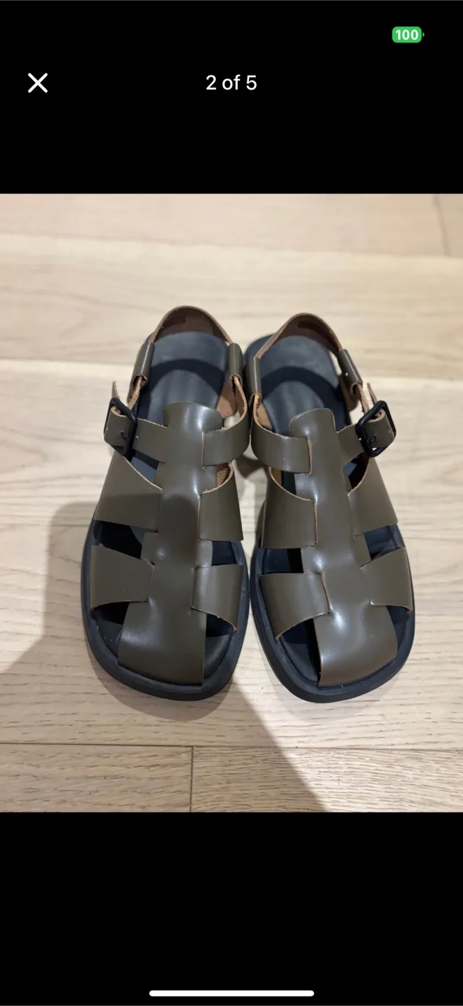 Camper Oruga Olive Green Sandals - Size 36 thumbnail