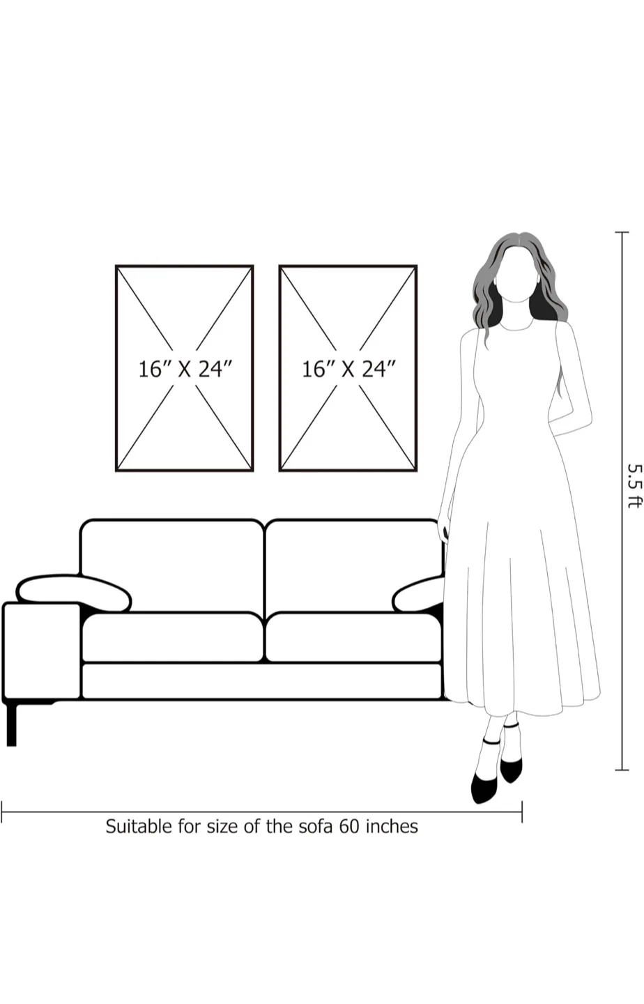 Framed Abstract Art, 16"x24" - Set of 2 image indicator(3)