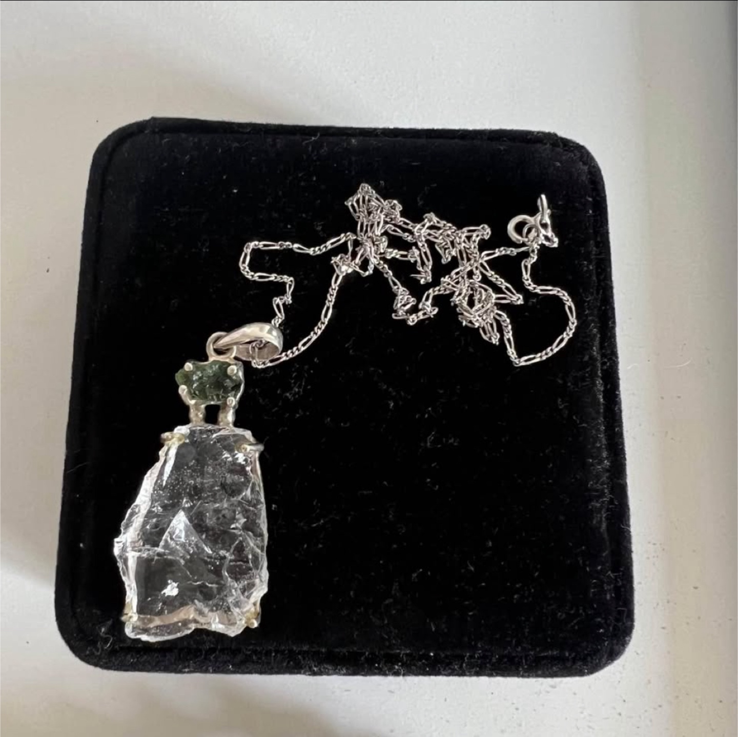 Moldavite Stone Pendant Necklace
