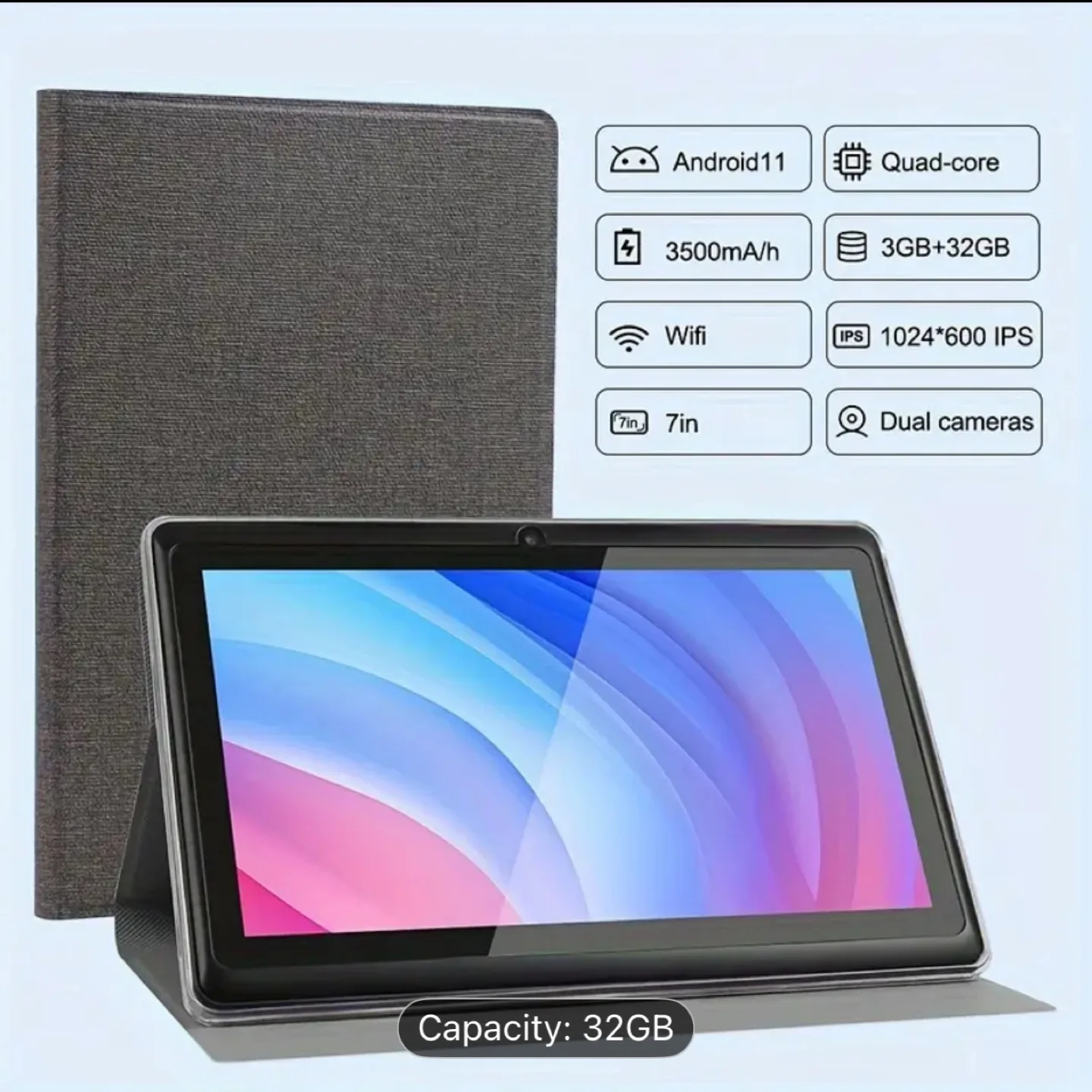 7-inch Android 11 Tablet, 3GB RAM, 32GB Storage thumbnail