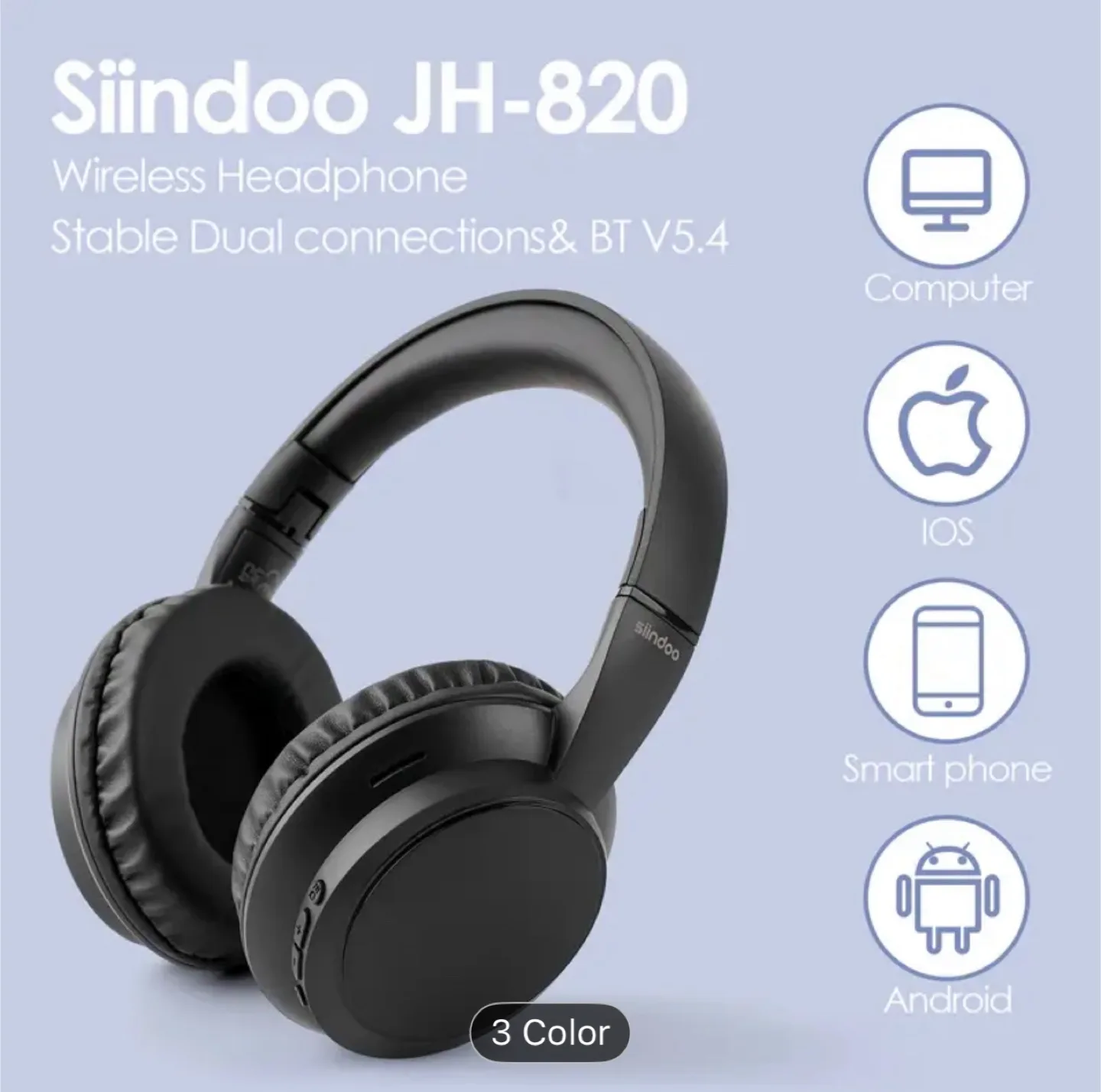 Siindoo JH-820 Wireless Headphones image indicator(4)