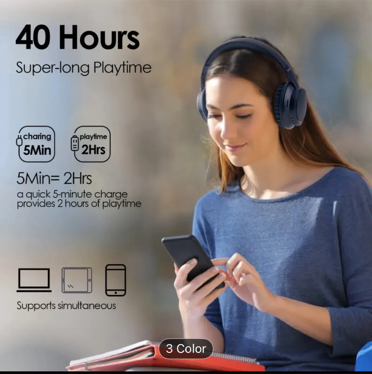 Siindoo JH-820 Wireless Headphones image indicator(9)