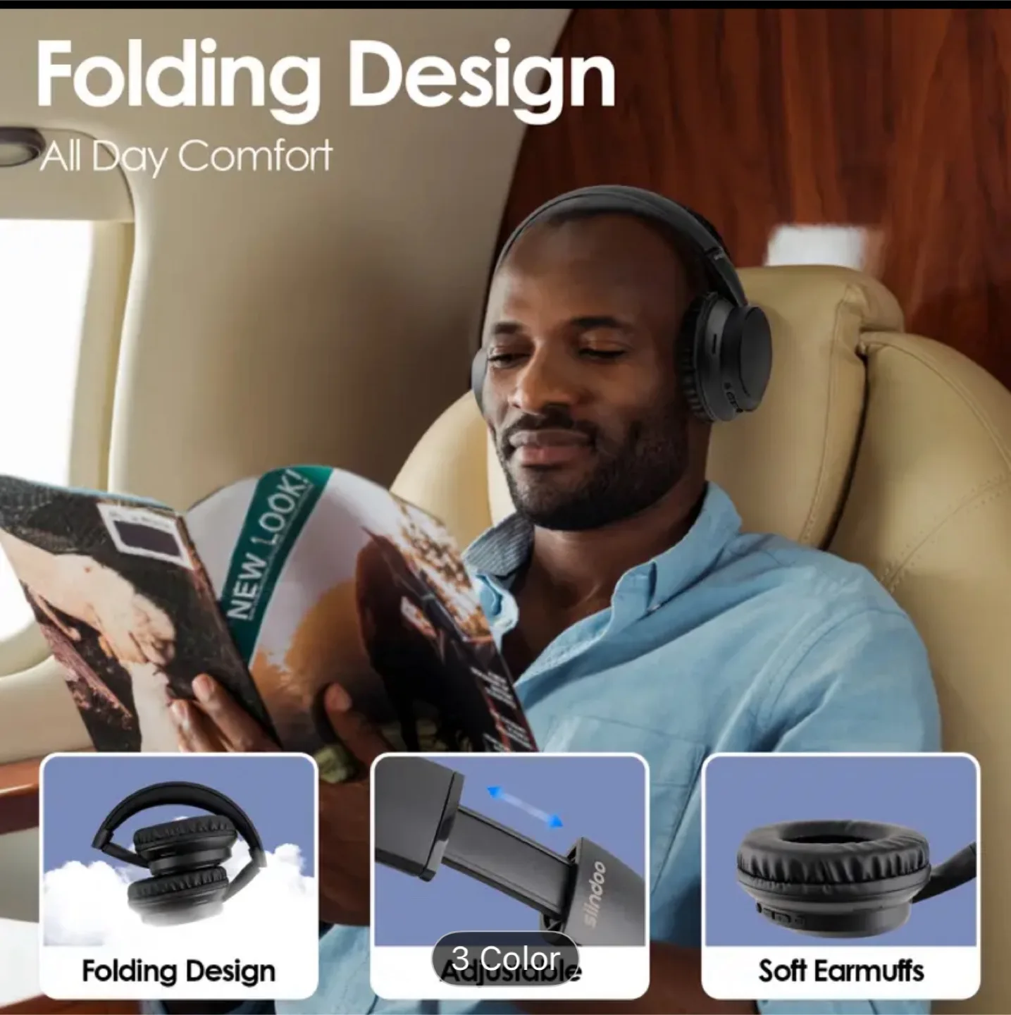 Siindoo JH-820 Wireless Headphones image indicator(8)