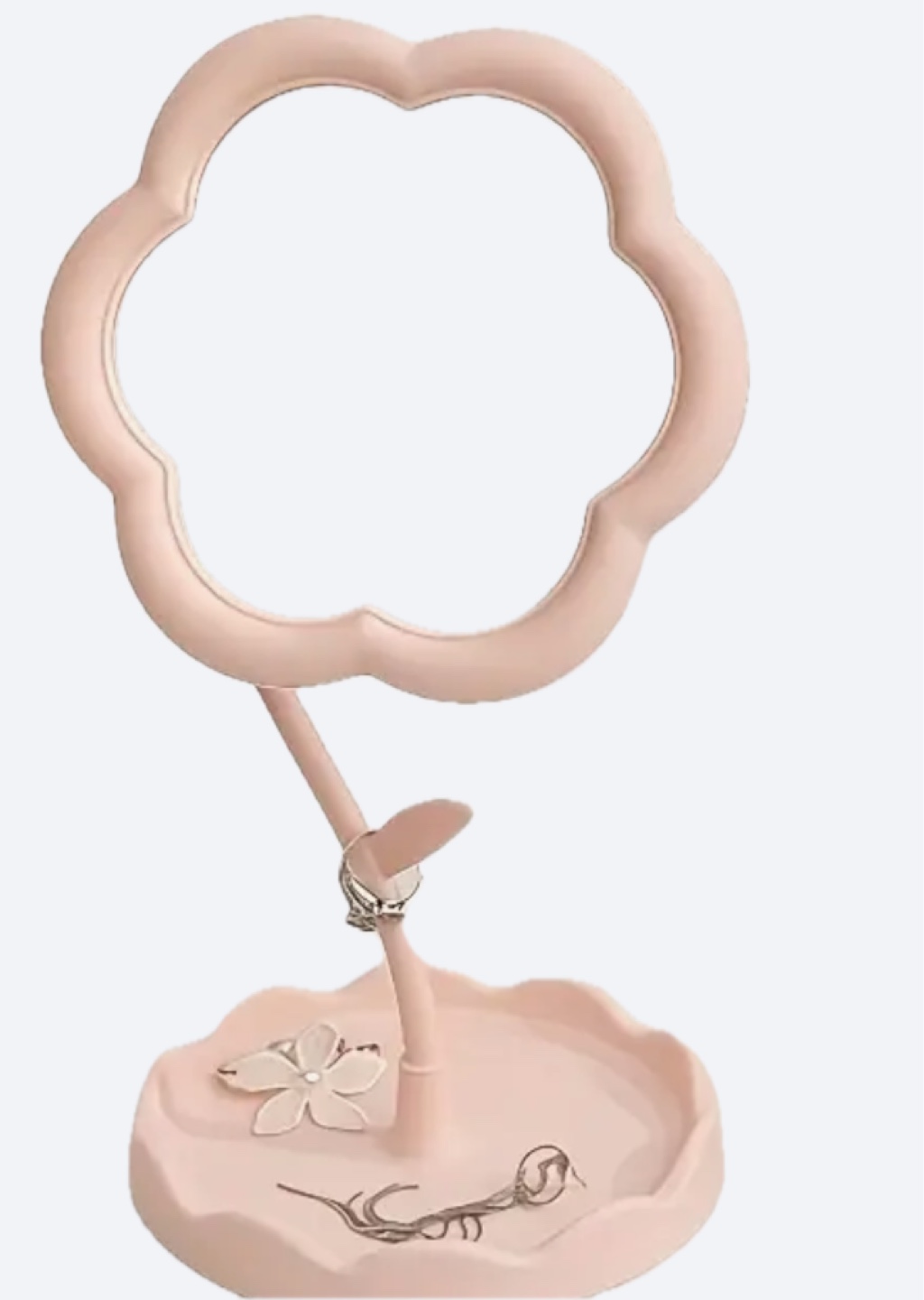 Cute Pink Flower Ring Holder Stand