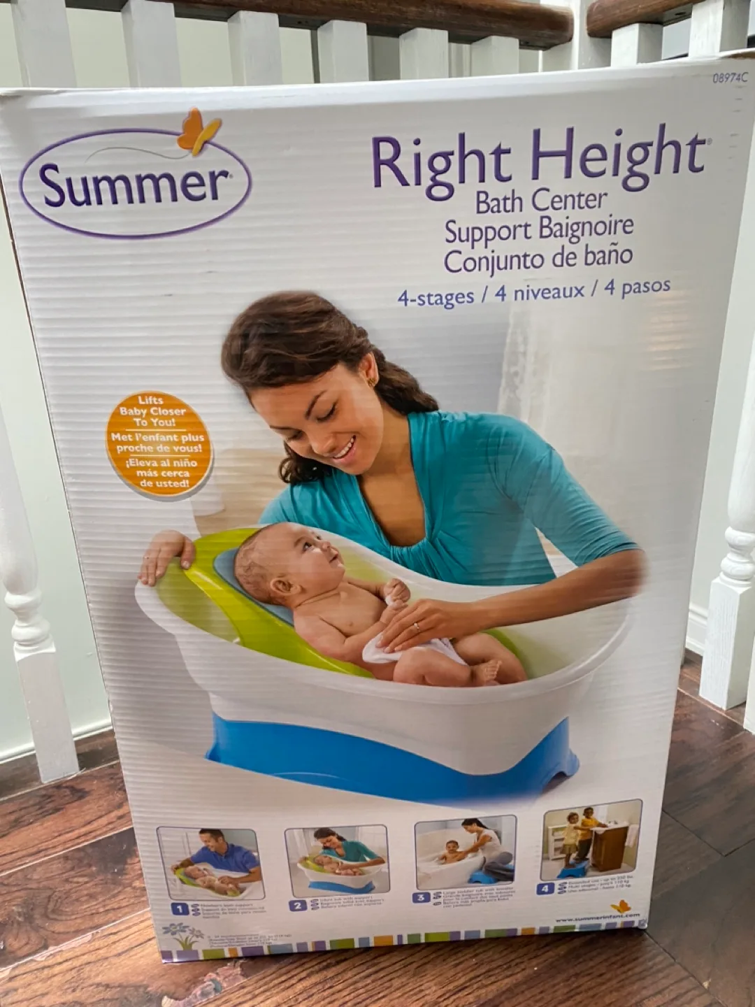 Baby Bath Tub with insert and step stool thumbnail