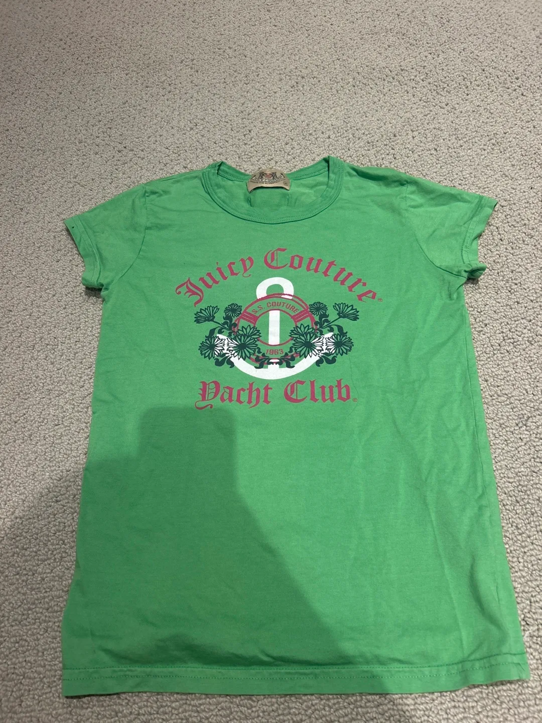 Juicy Couture Green Yacht Club Tee - Size M thumbnail