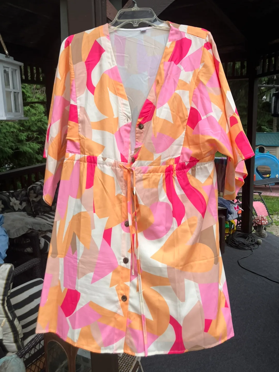 Beautiful Patterned Dress - Size L thumbnail