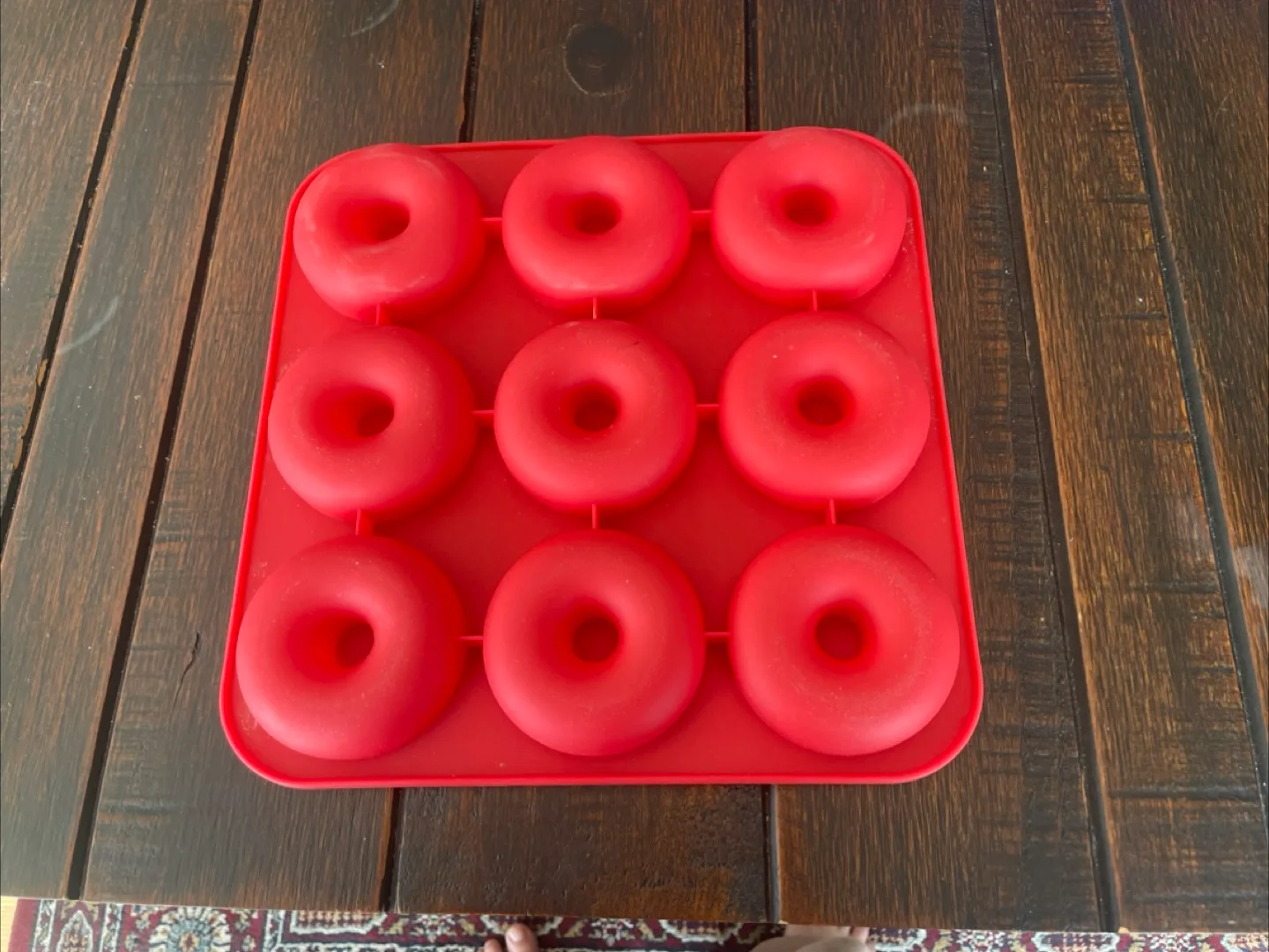 Free Red Silicone Donut Baking Pan image indicator(2)