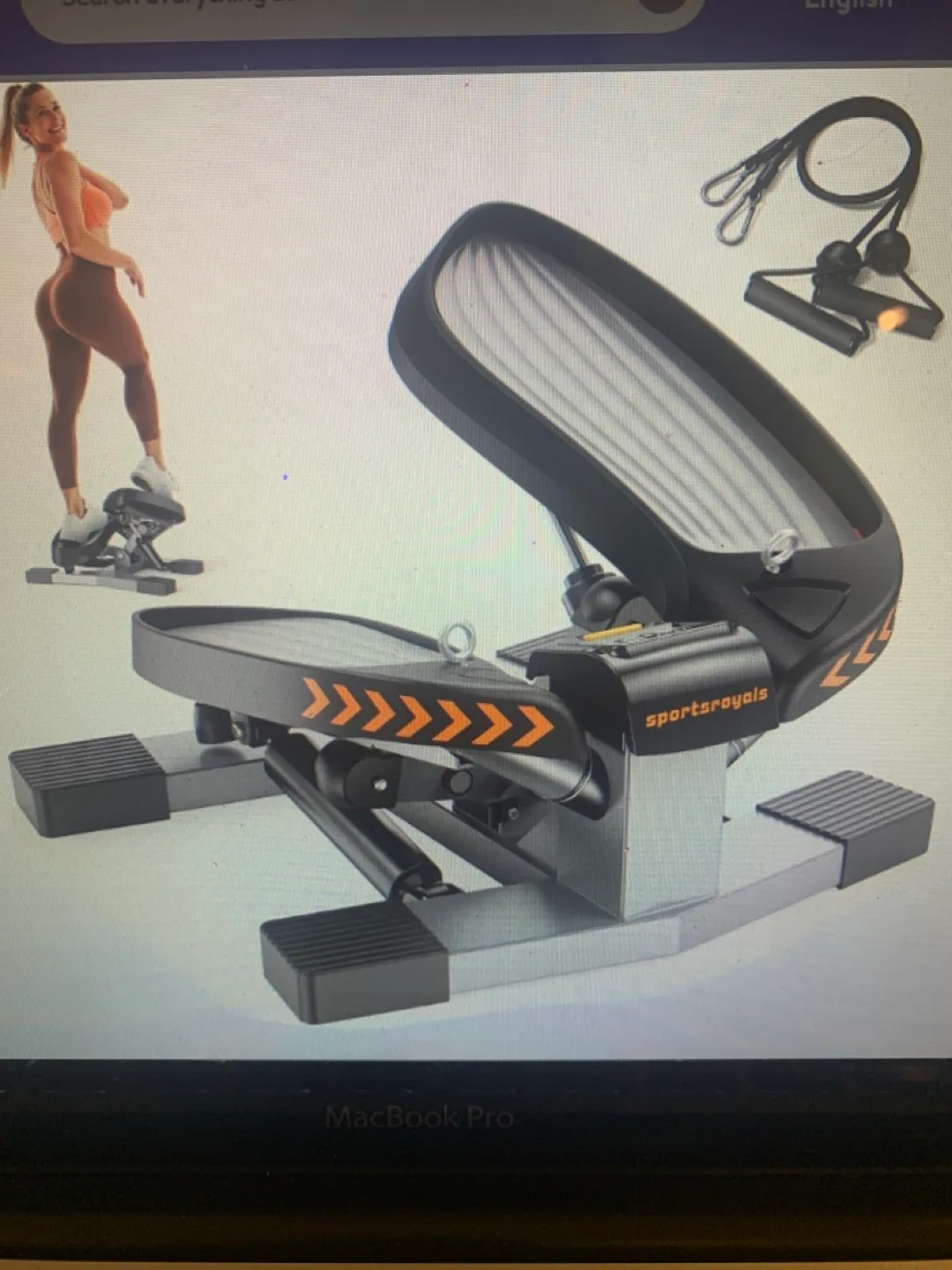 Sportsroyals Mini Stair Stepper with Resistance Band image indicator(3)