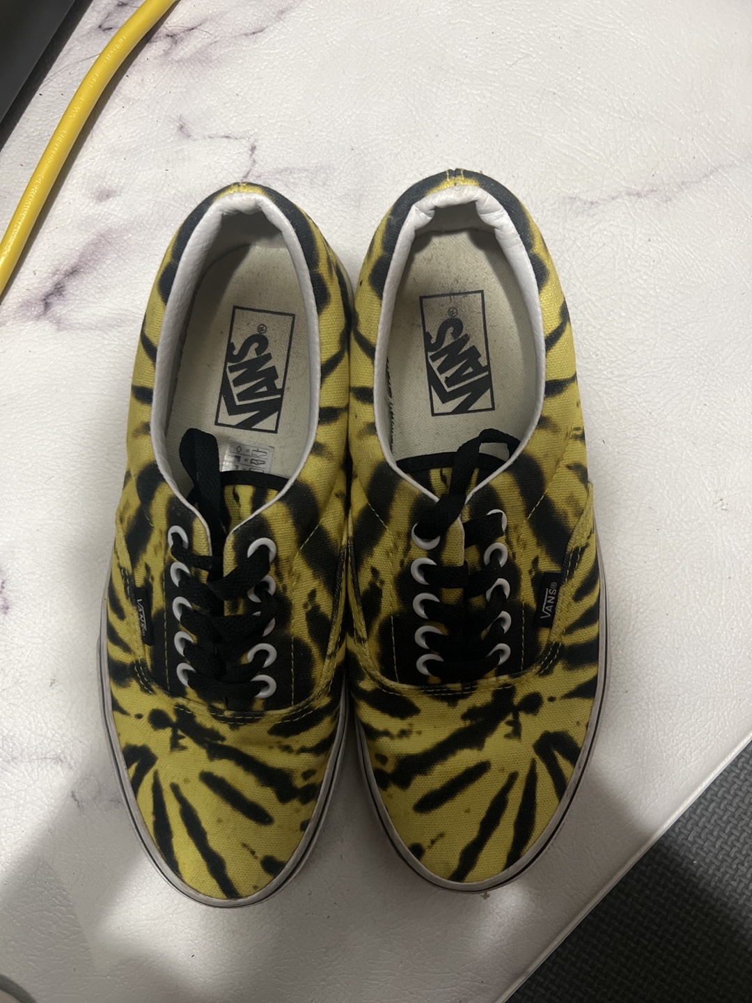 Vans Era Yellow/Black Tie-Dye Shoes - photo 3