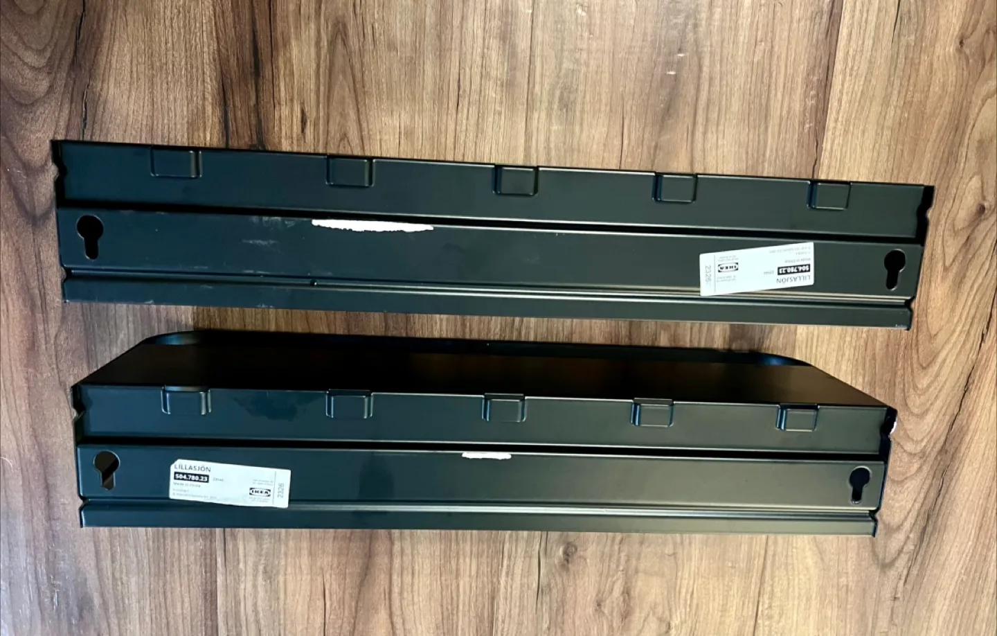 IKEA LILLASJÖN Black Metal Wall Shelf image indicator(4)