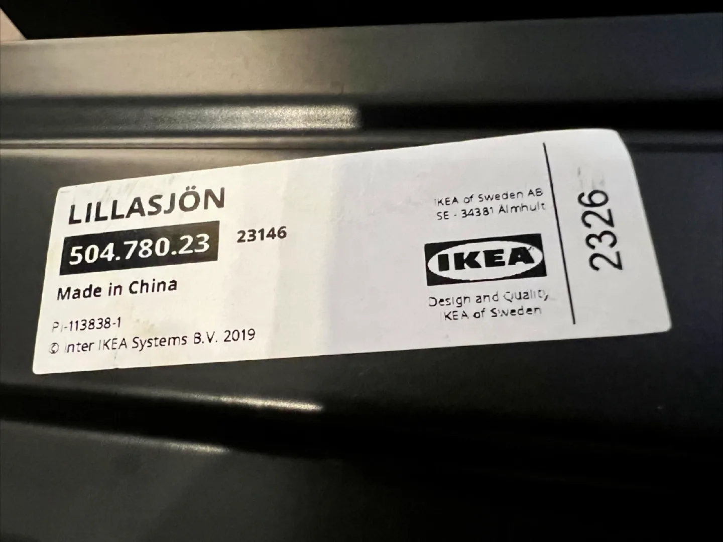 IKEA LILLASJÖN Black Metal Wall Shelf image indicator(5)