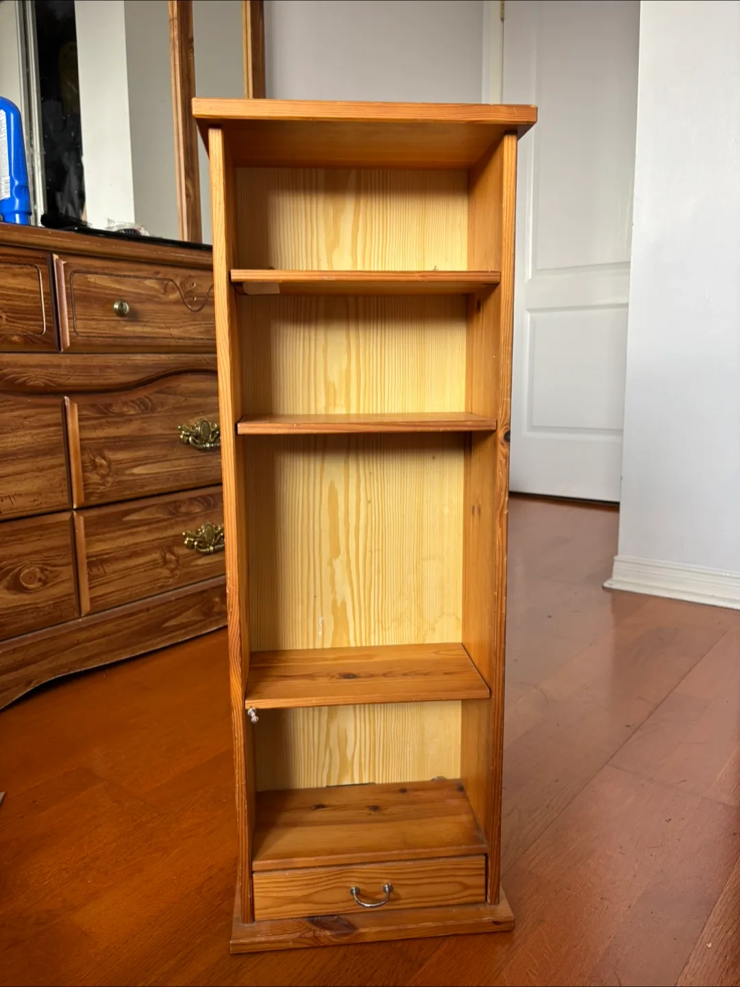 Wooden Bookcase with Drawer