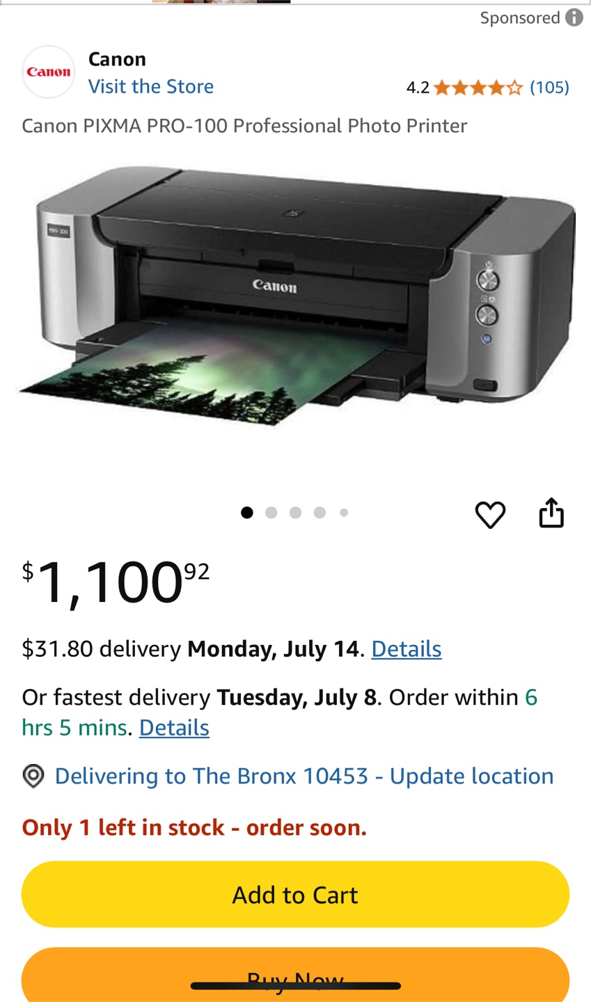 Canon PIXMA PRO-100 Professional Photo Printer - photo 2
