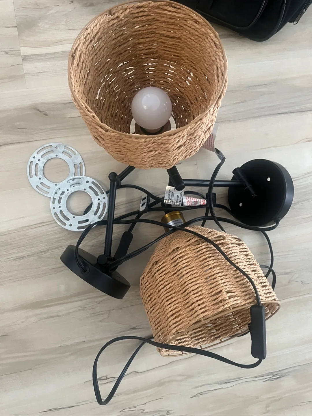 Woven Wall Sconce - Rustic/vintage looking image indicator(4)