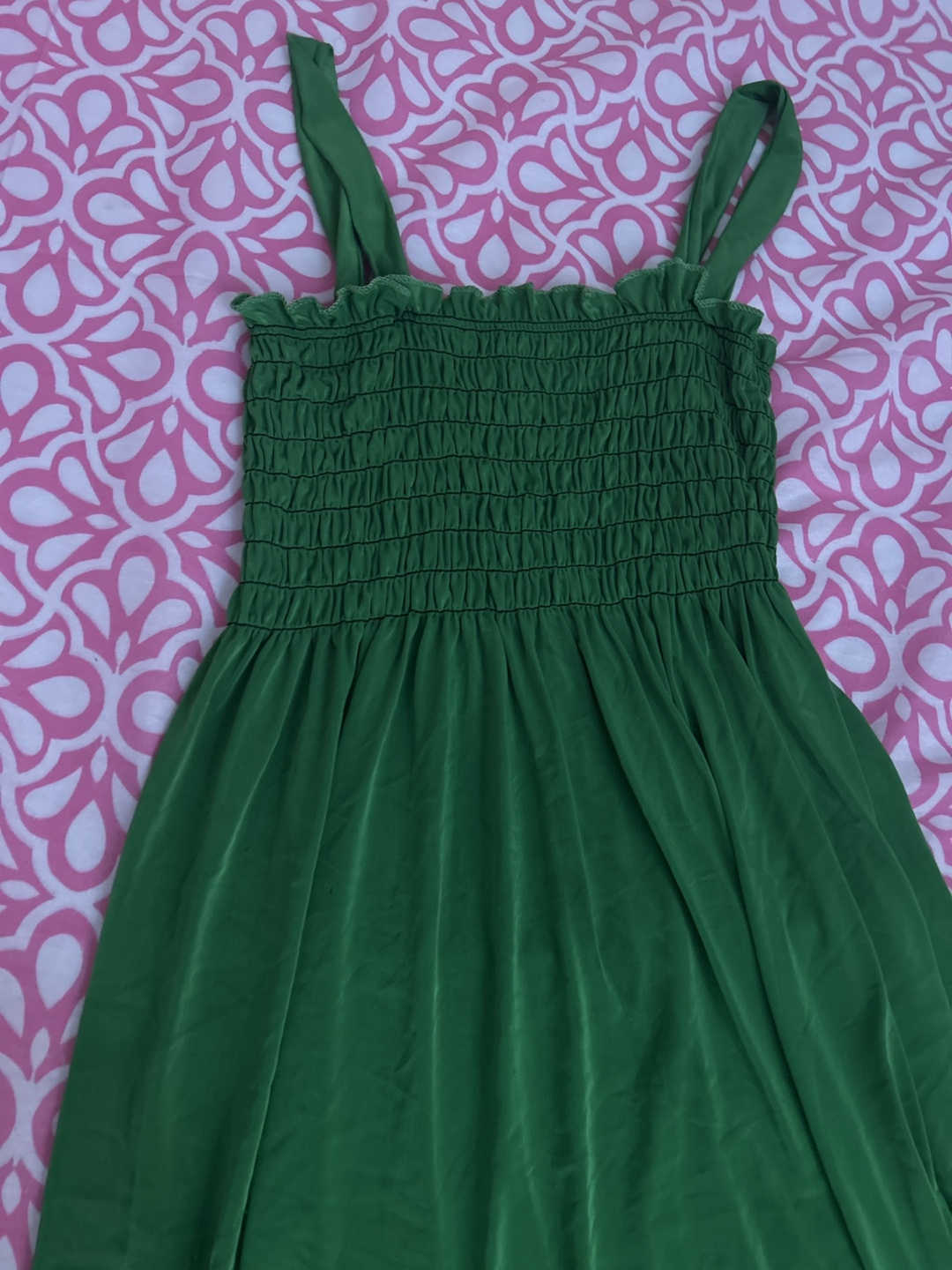 Green Dress with Shirred Bodice - photo 3