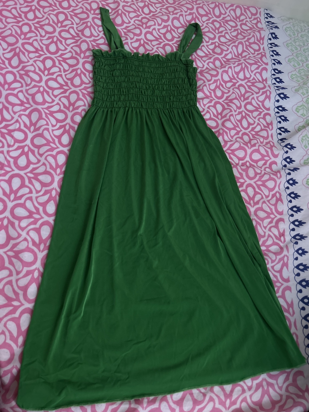 Green Dress with Shirred Bodice - photo 2
