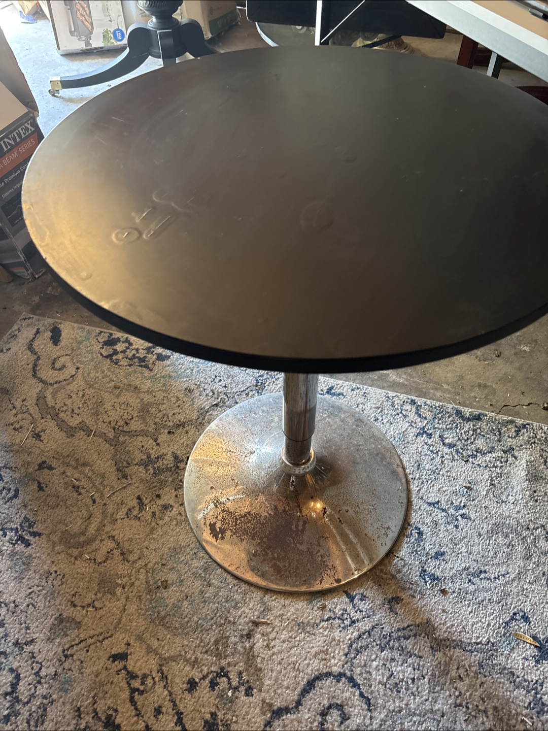 Round small table