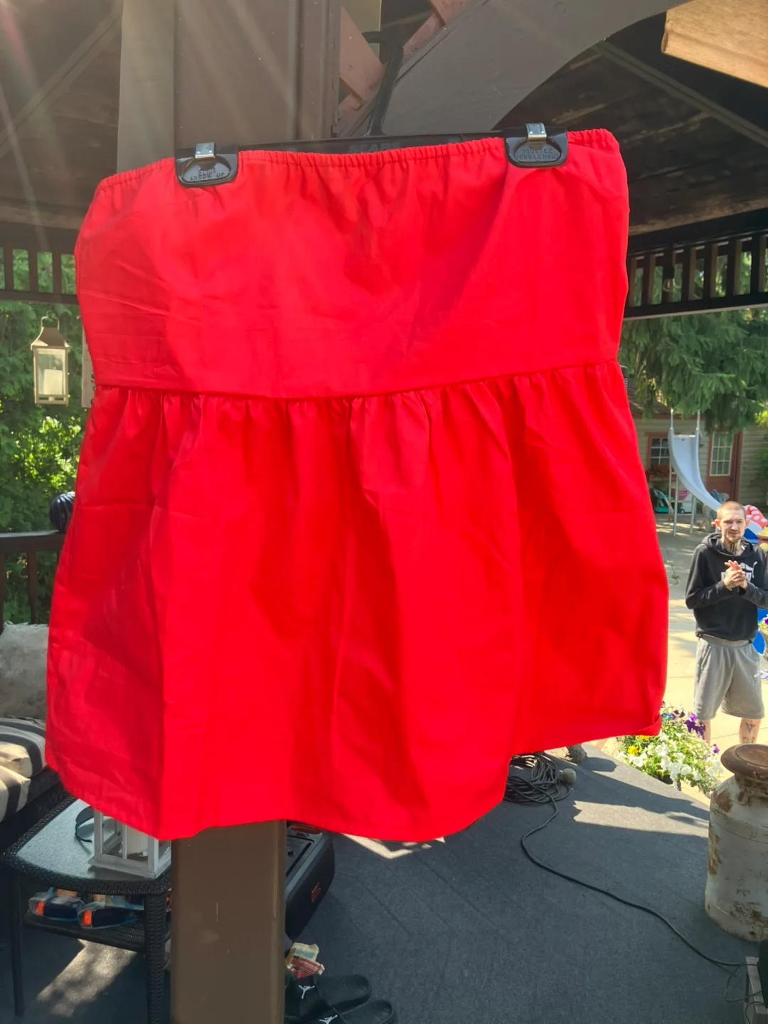 Red strapless Top  - Size L thumbnail