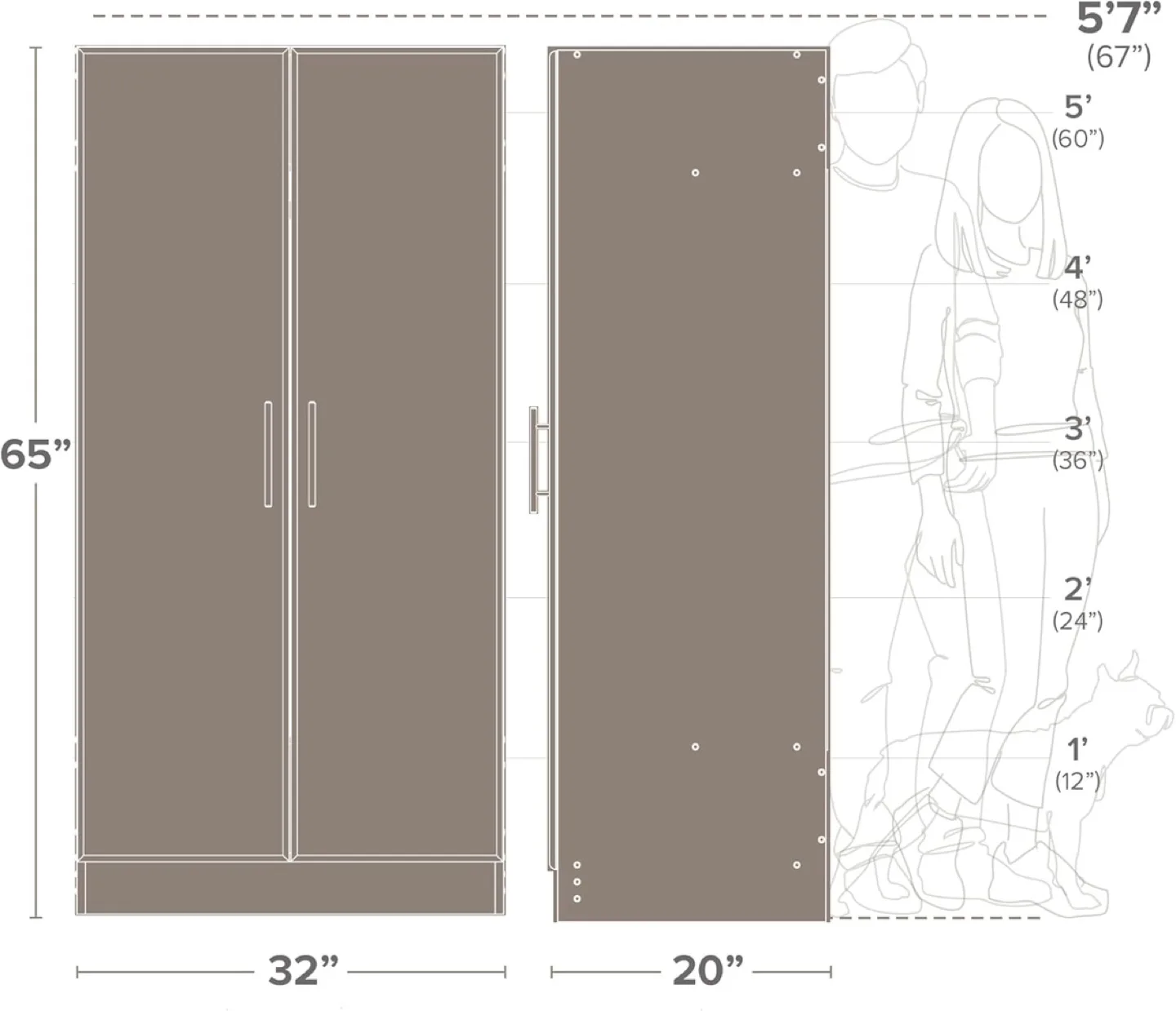 Solid Dark Brown wooden Wardrobe with Shelves image indicator(7)