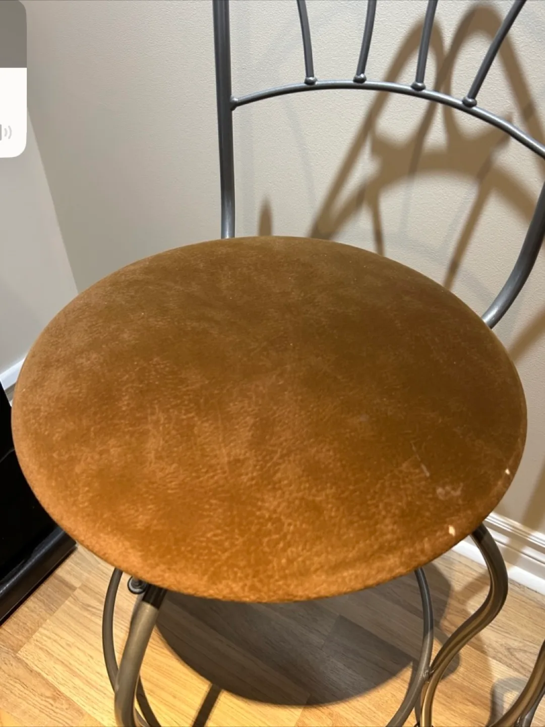 Set of 3 Bar Stools - Brown Upholstered Seats image indicator(4)