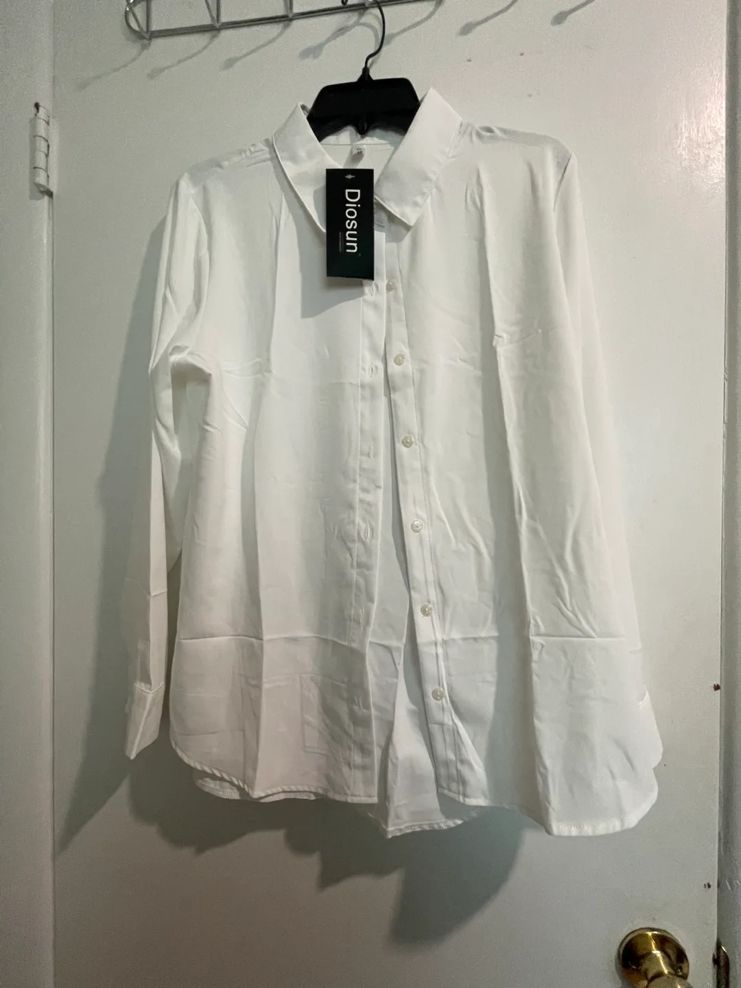 BRAND NEW White Button-Down Shirt - Size Large thumbnail