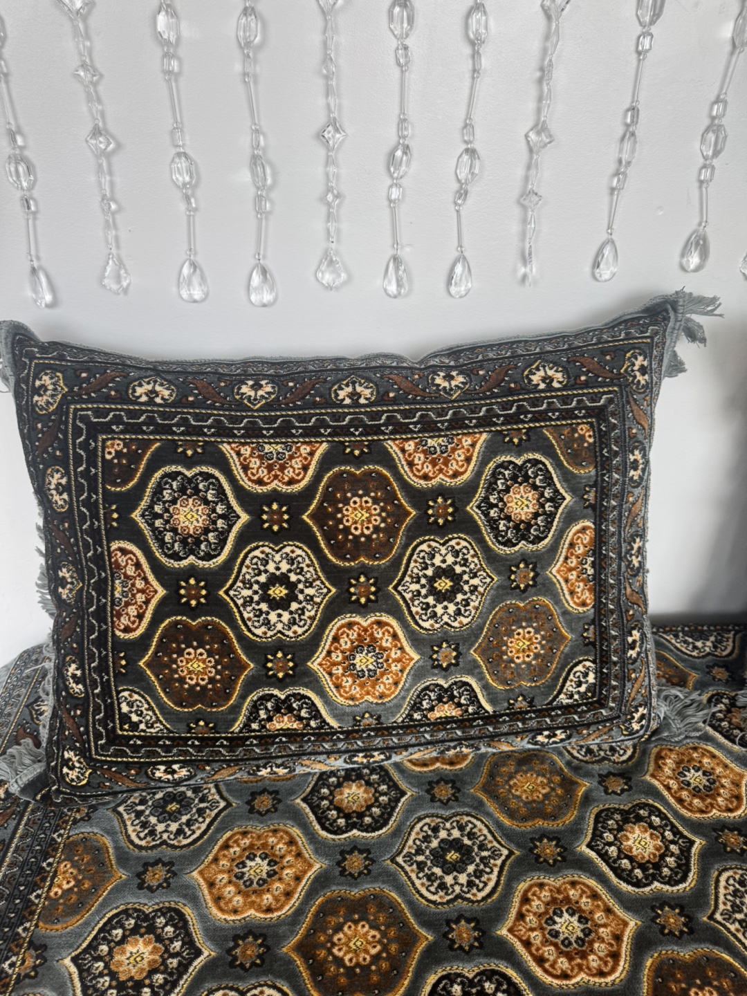 Afghan Decorative Pillow with Rug Design - photo 2