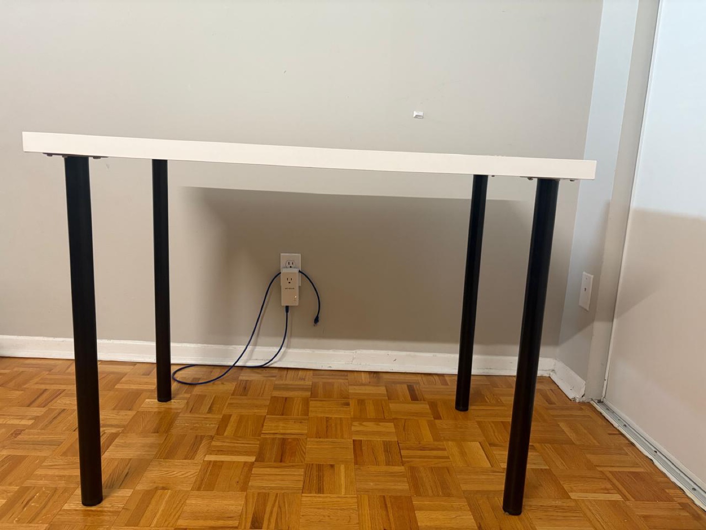 White Desk with Black Legs - photo 3