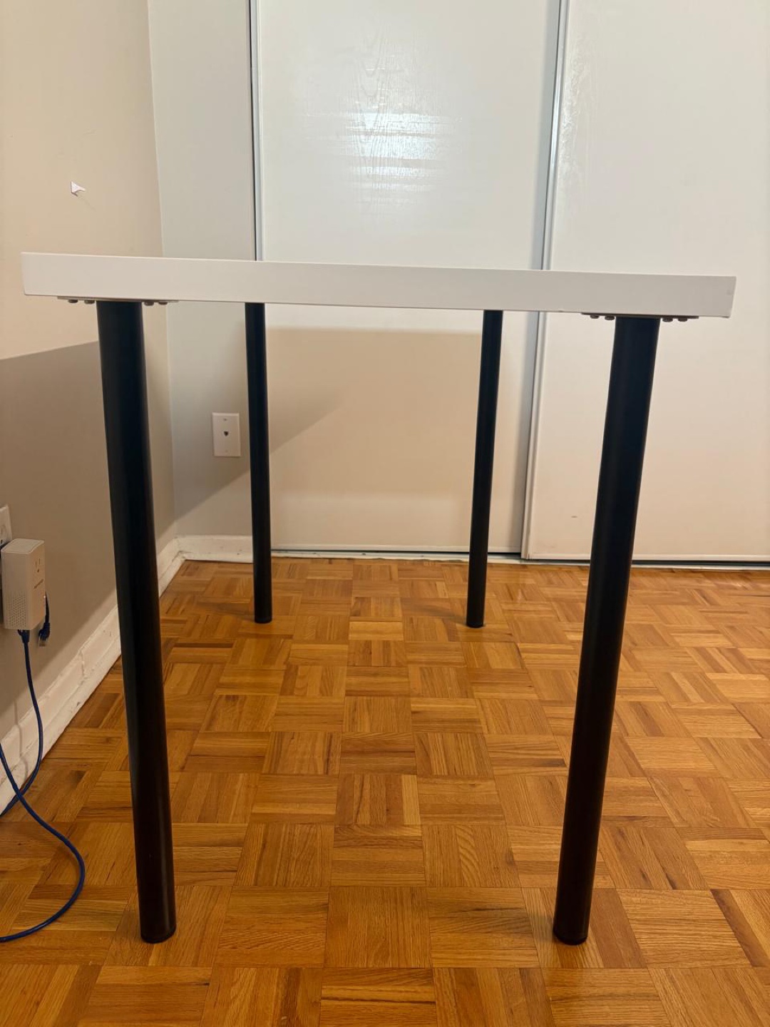 White Desk with Black Legs