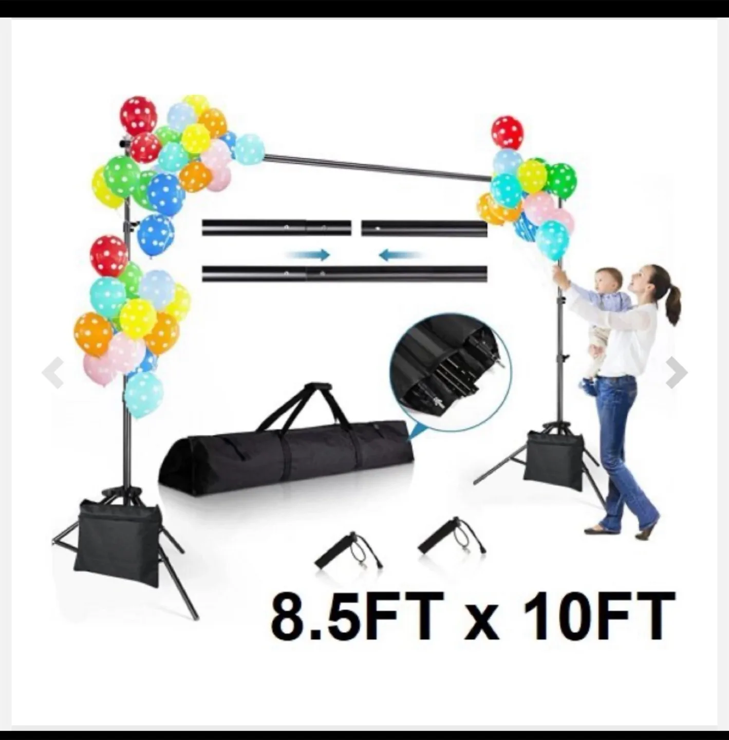 8.5 x 10 FT Adjustable Backdrop Stand thumbnail