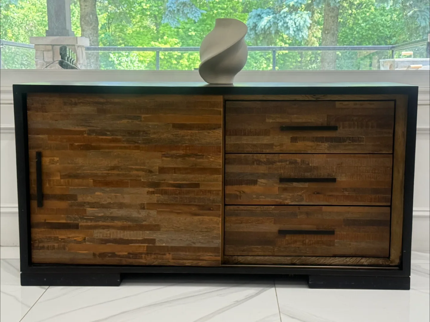 Wood & Black Accent Cabinet/Sideboard thumbnail