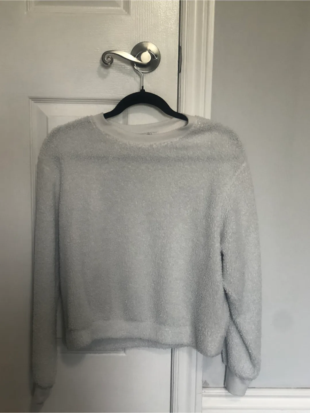 Suzy Shier White Sherpa Sweater thumbnail