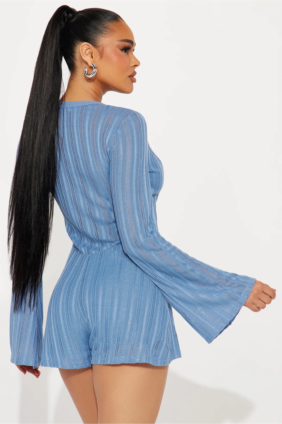Fashion Nova: Italian Getaway Romper - Blue - photo 3