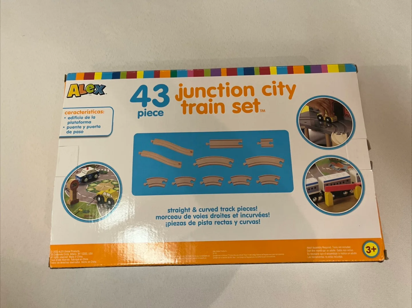 New In Box Wooden Train Track Set with Accessories thumbnail