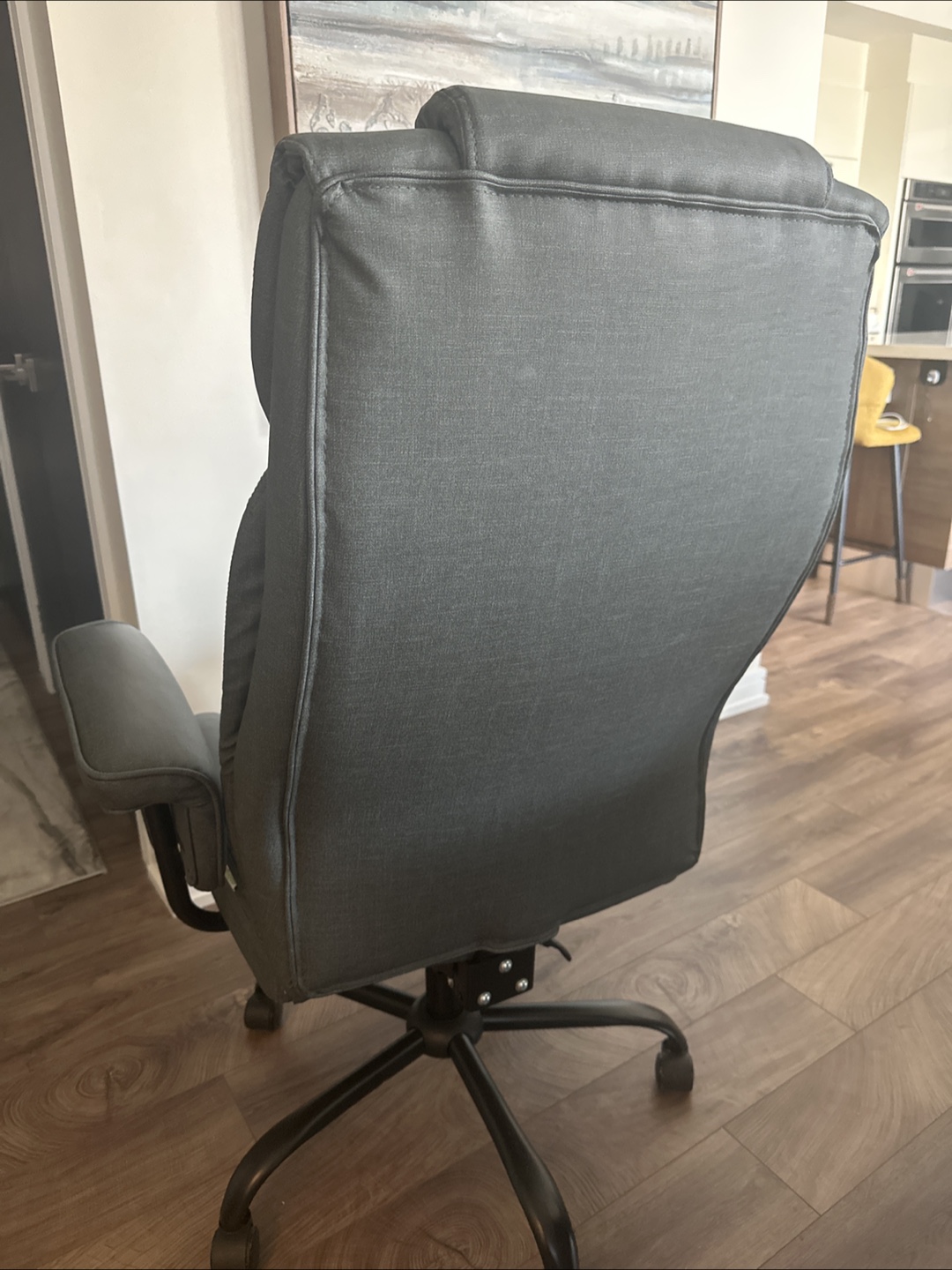 Grey Office Chair with Footrest - photo 2