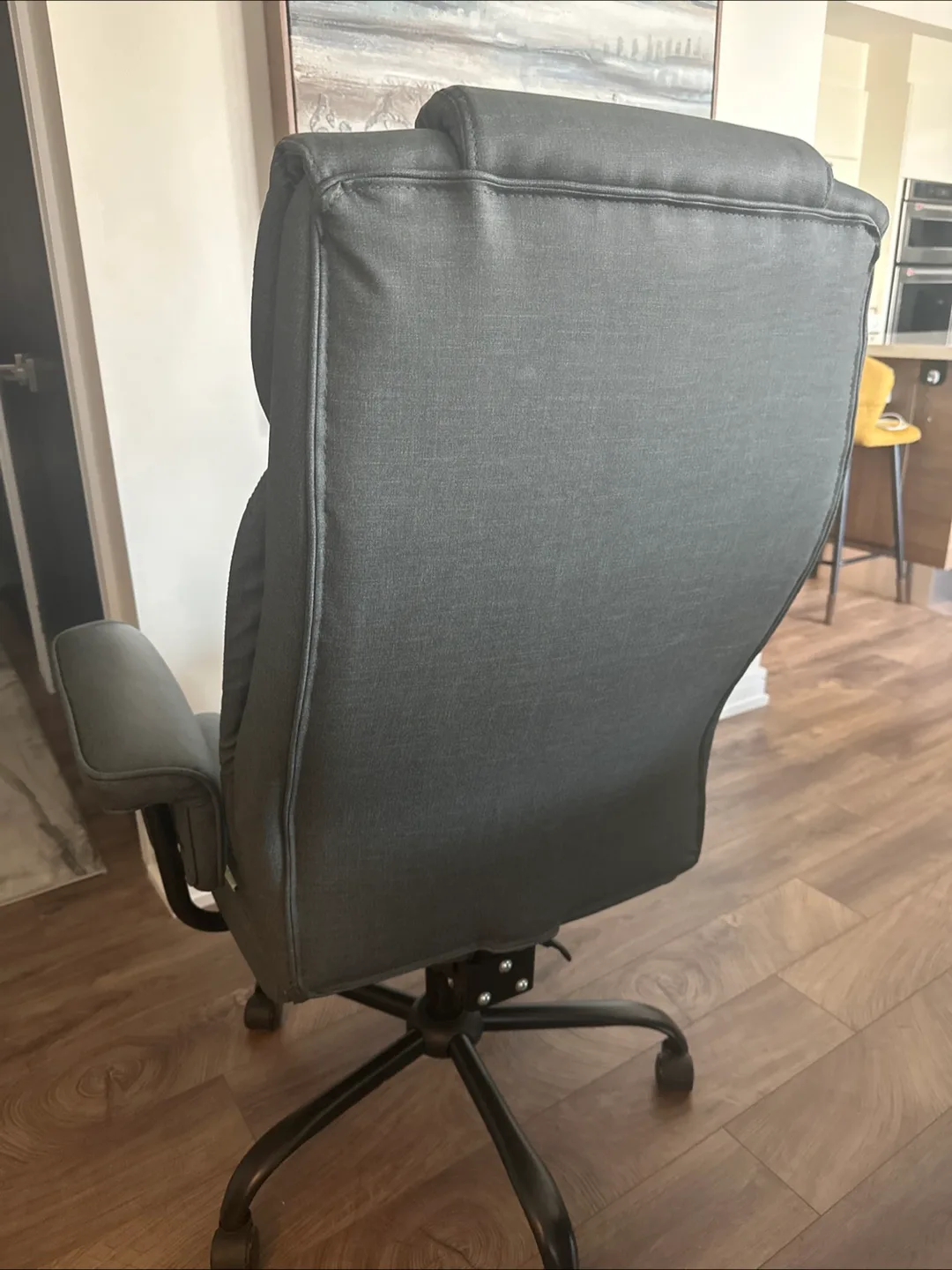 Grey Office Chair with Footrest image indicator(2)