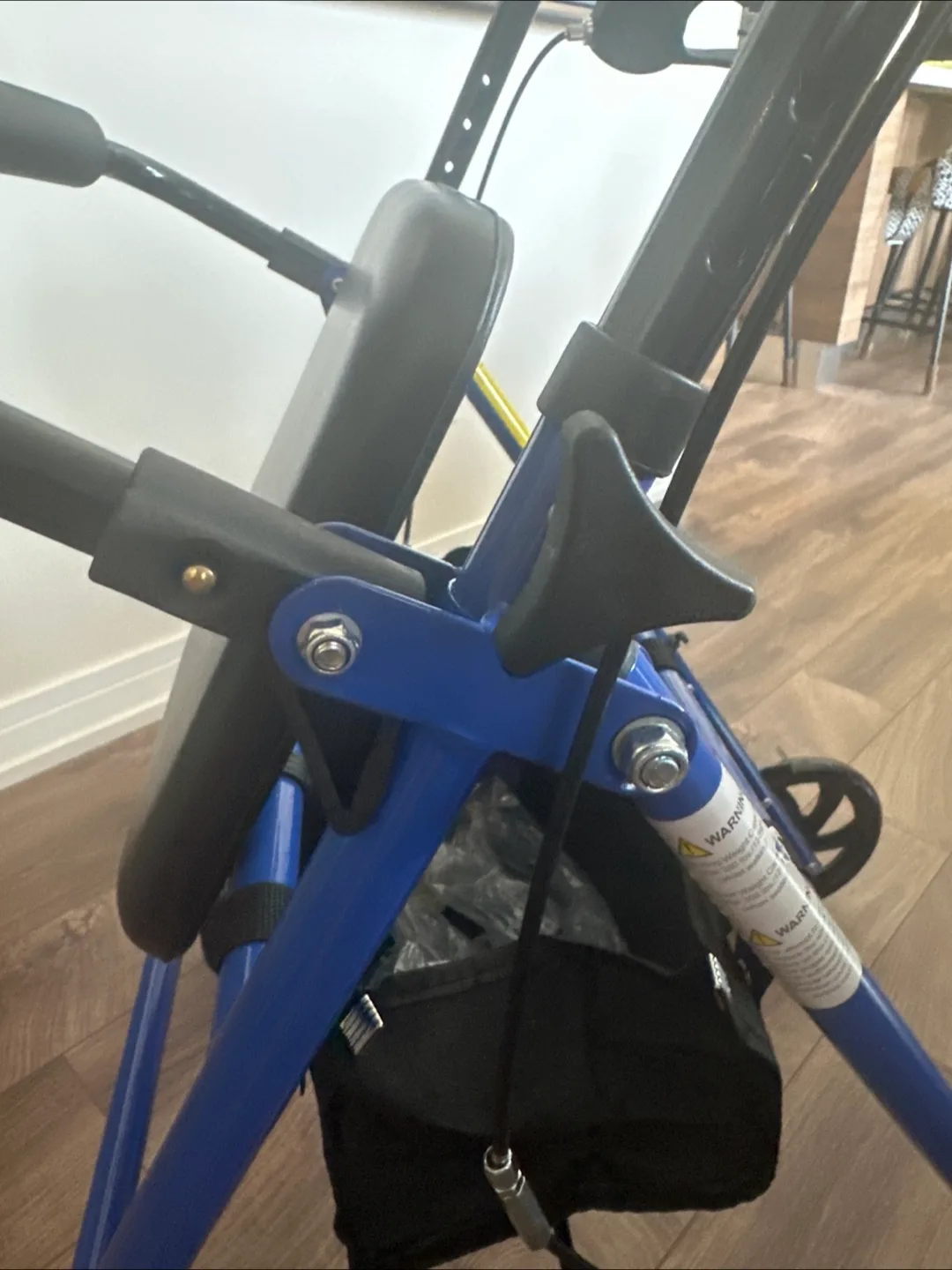 Living Basics Blue Folding Walker with Seat image indicator(6)