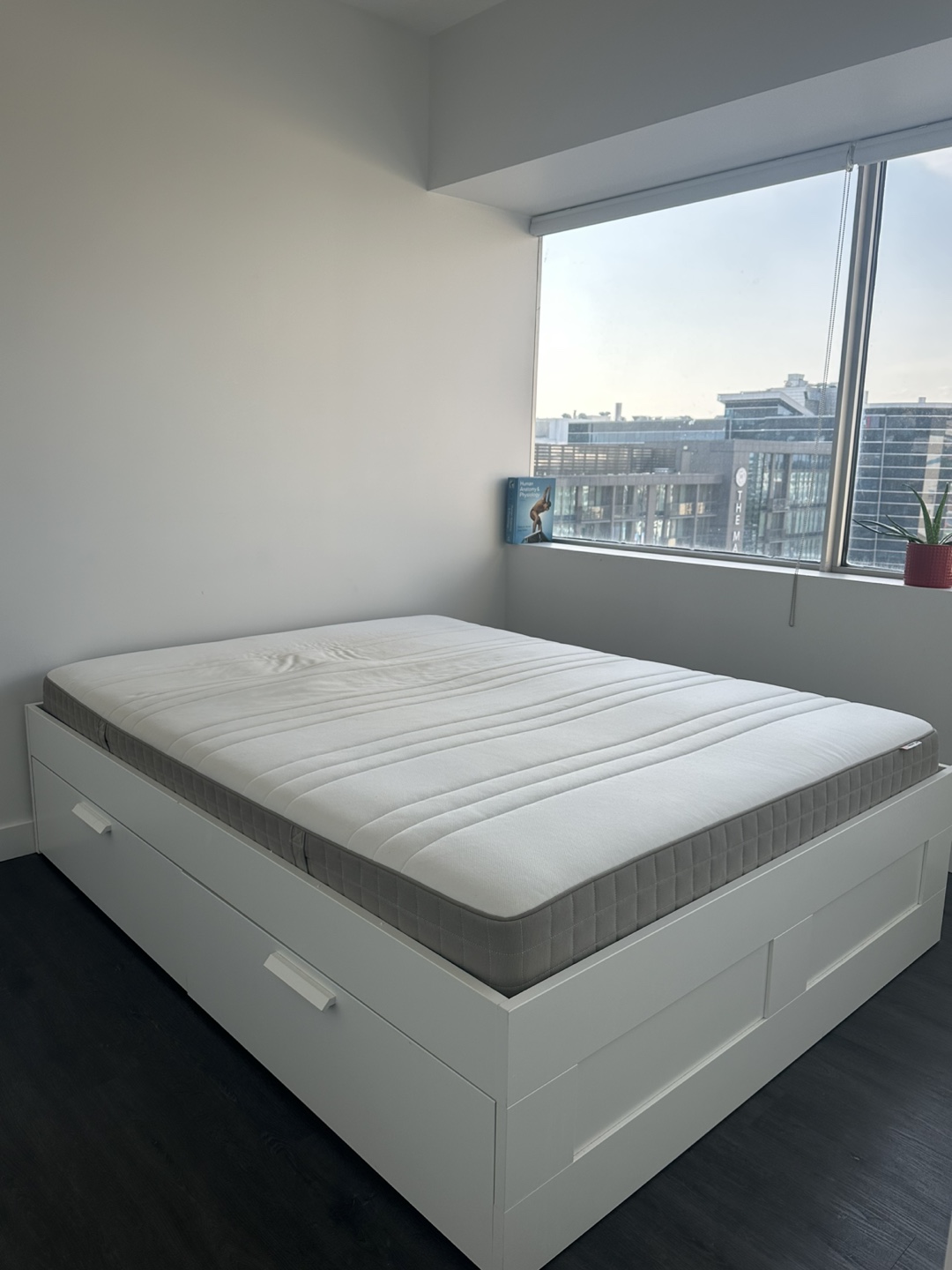 Ikea bed frame with 4 drawers and Mattress