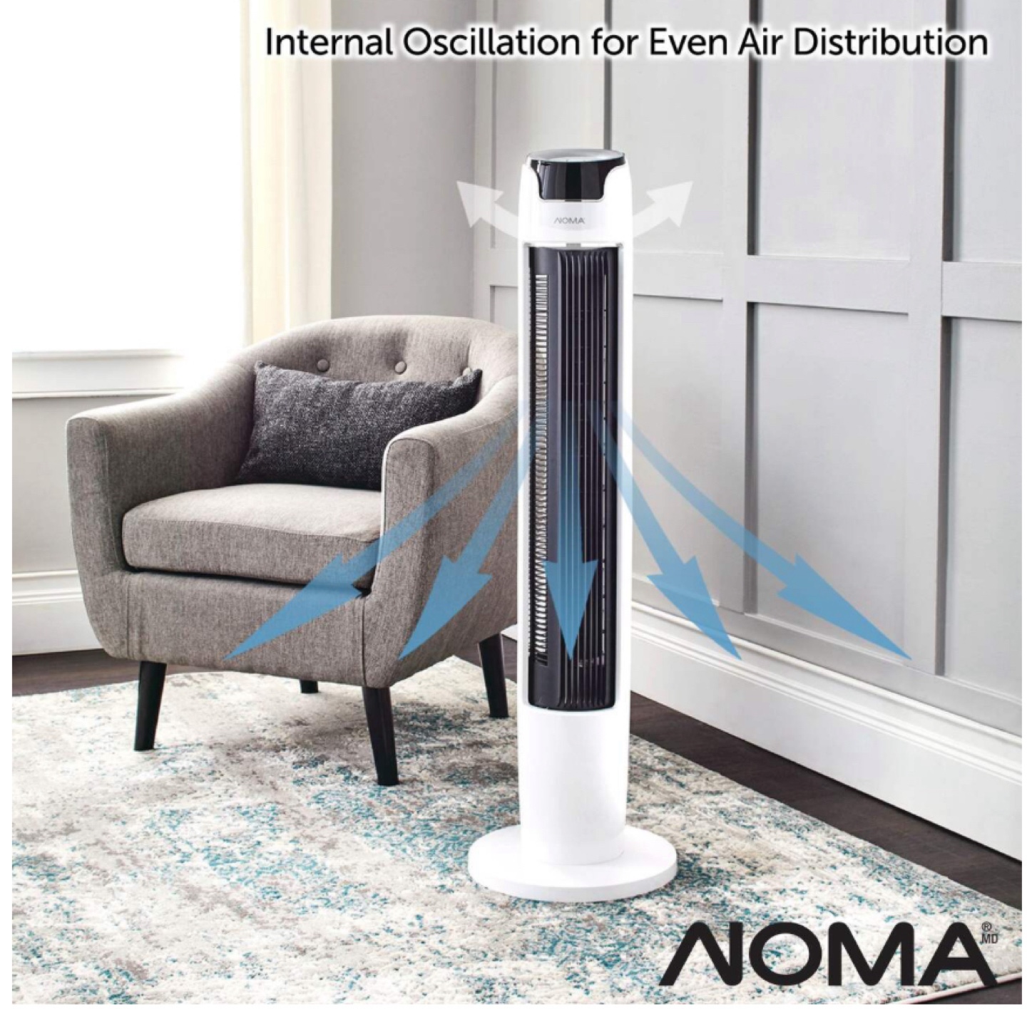 Noma Tower Fan with Remote (use less than 1 year) - photo 3