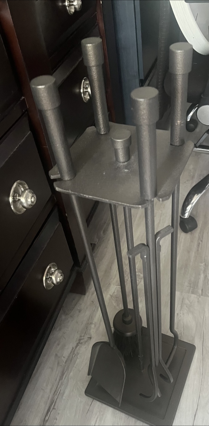 Fireplace Tool Set - Black Iron Finish - photo 2