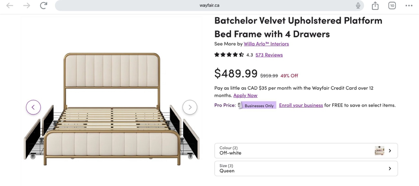 Velvet Upholstered Queen Bed Frame - photo 2