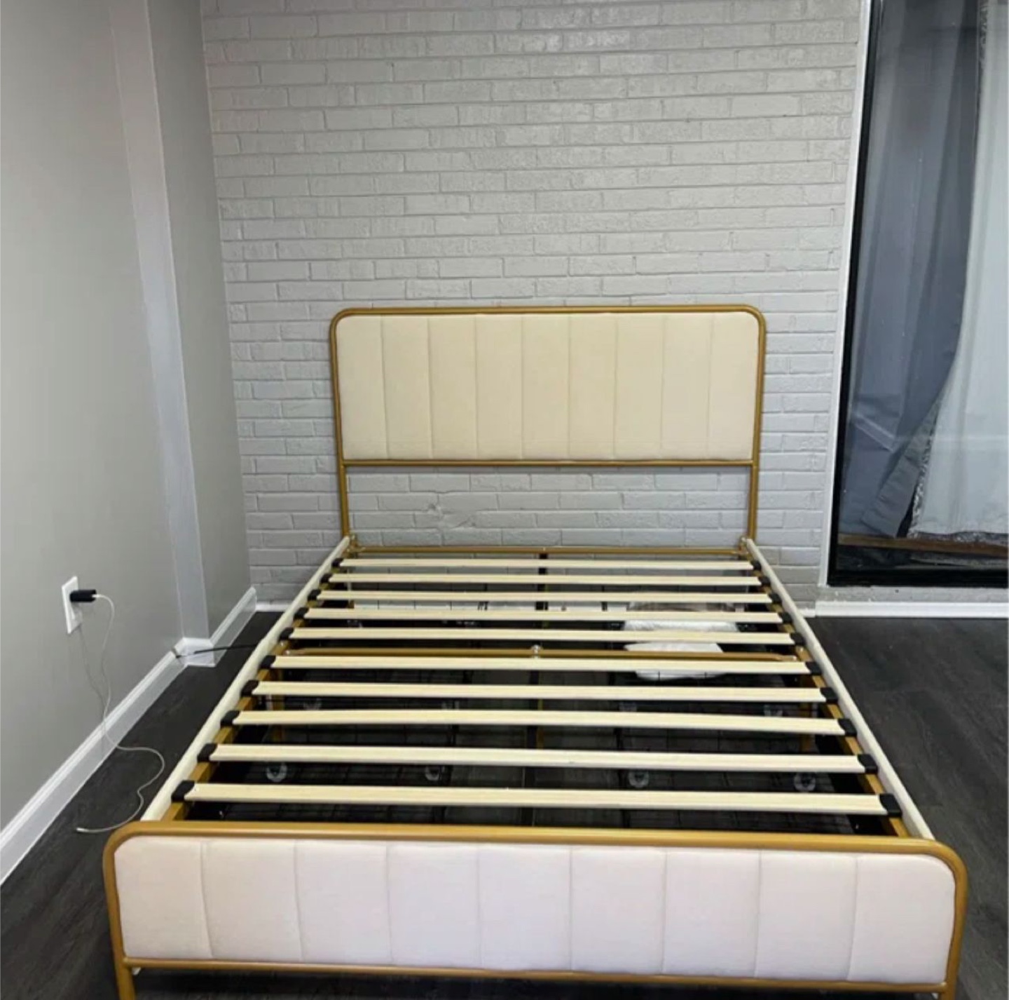 Velvet Upholstered Queen Bed Frame