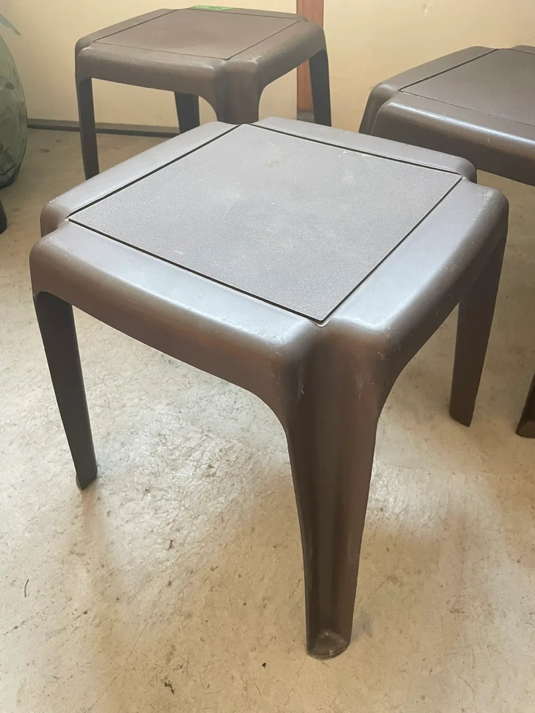 Brown Plastic Side Tables thumbnail