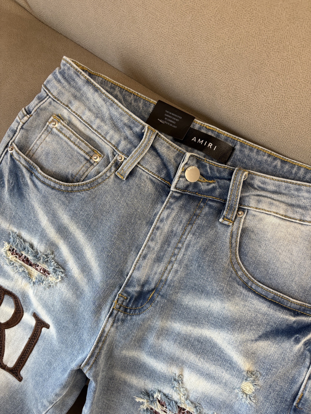 AMIRI Distressed Denim Shorts - photo 2