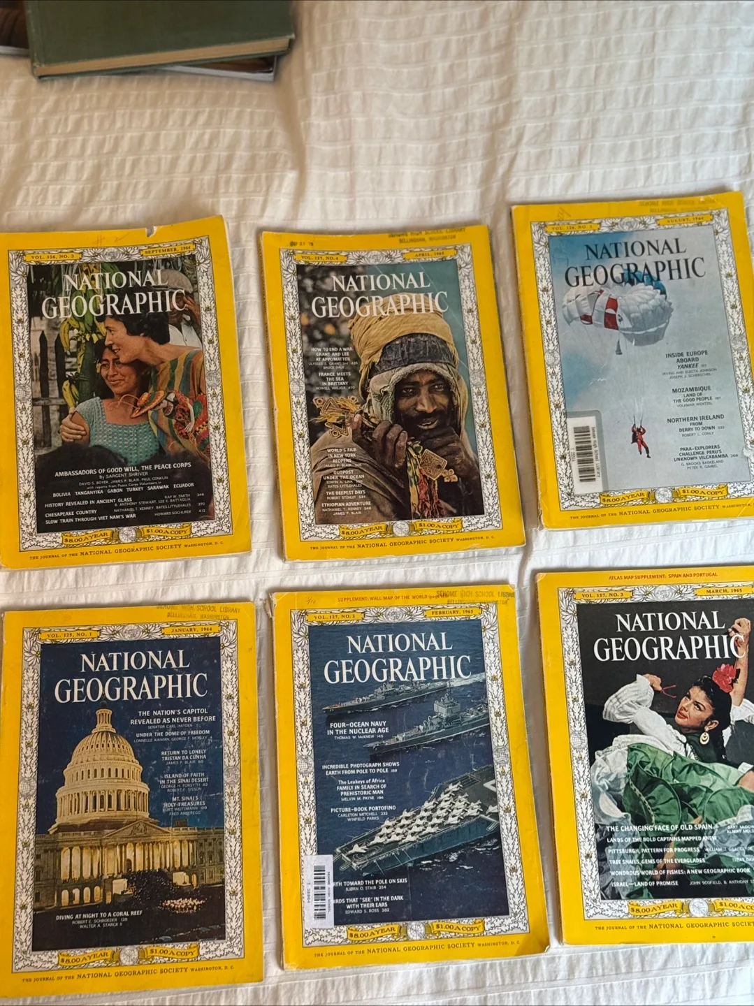 Vintage National Geographic Magazines - 1964-1965 thumbnail