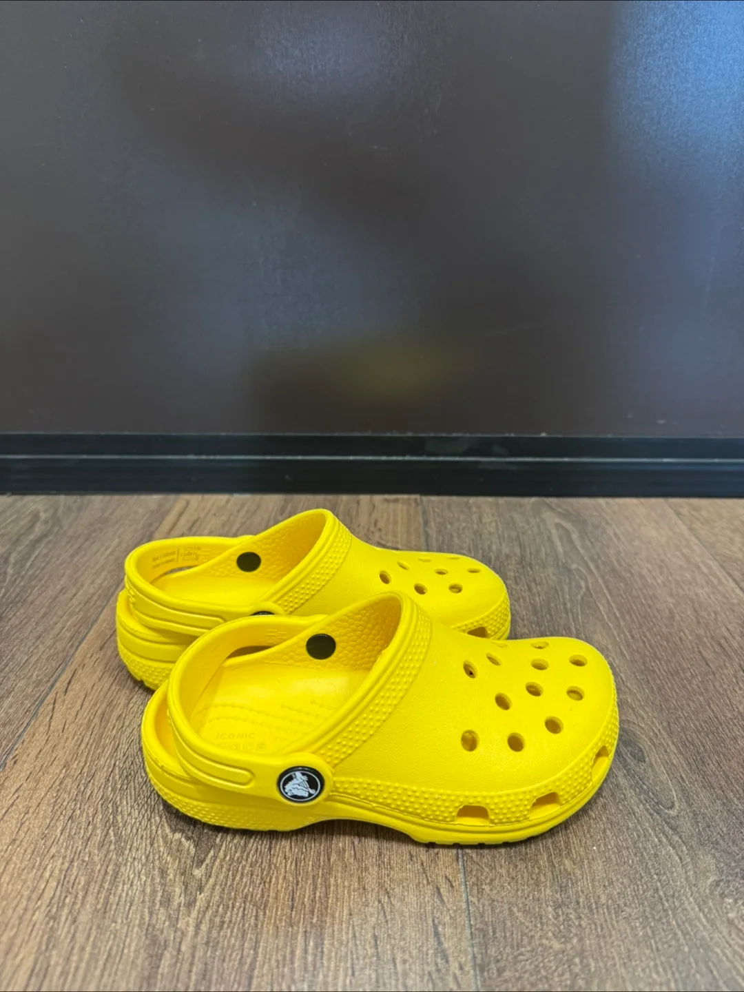 Yellow Crocs Clogs for kids size 11 thumbnail