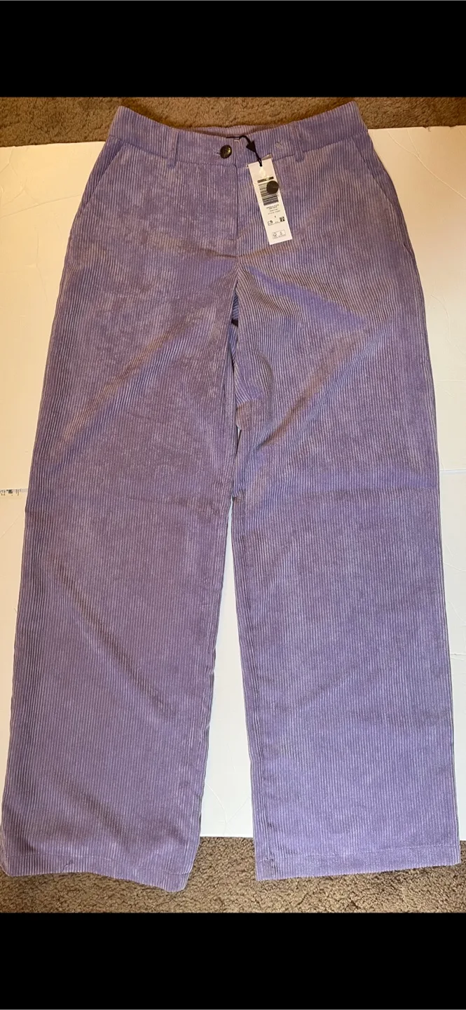 Noisy May Corduroy Pants - Size S - Lilac thumbnail