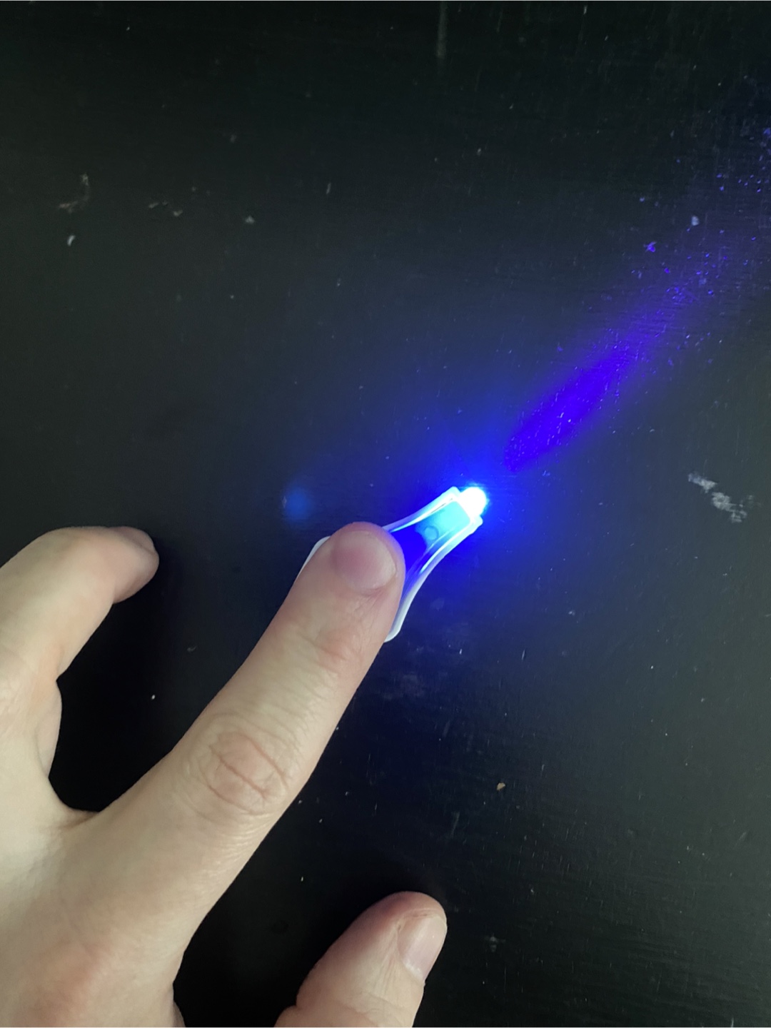 Keychain with Blue LED Light