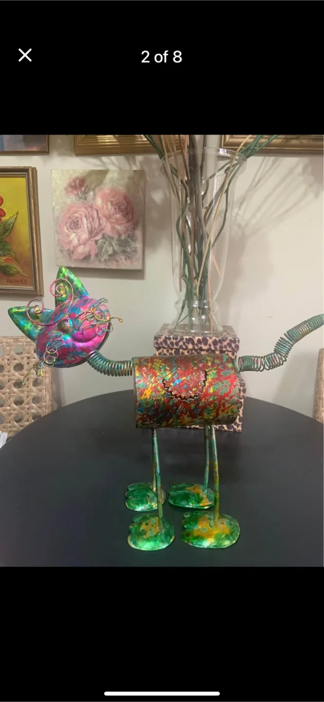 Metal Animal Cat Garden Sculpture thumbnail