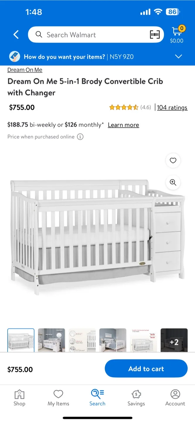 Dream On Me 5-in-1 Brody Convertible Crib with Changer image indicator(2)